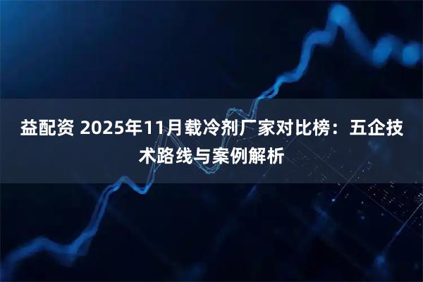益配资 2025年11月载冷剂厂家对比榜：五企技术路线与案例解析